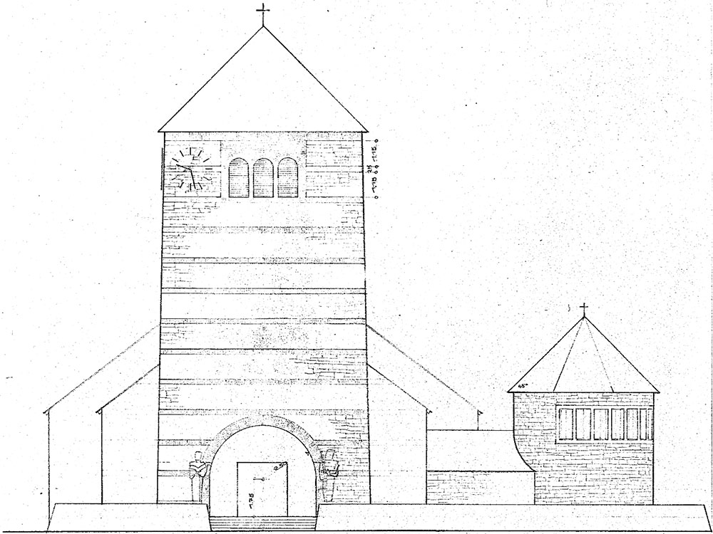 Kirche Dettingen Umbauplan von 1938