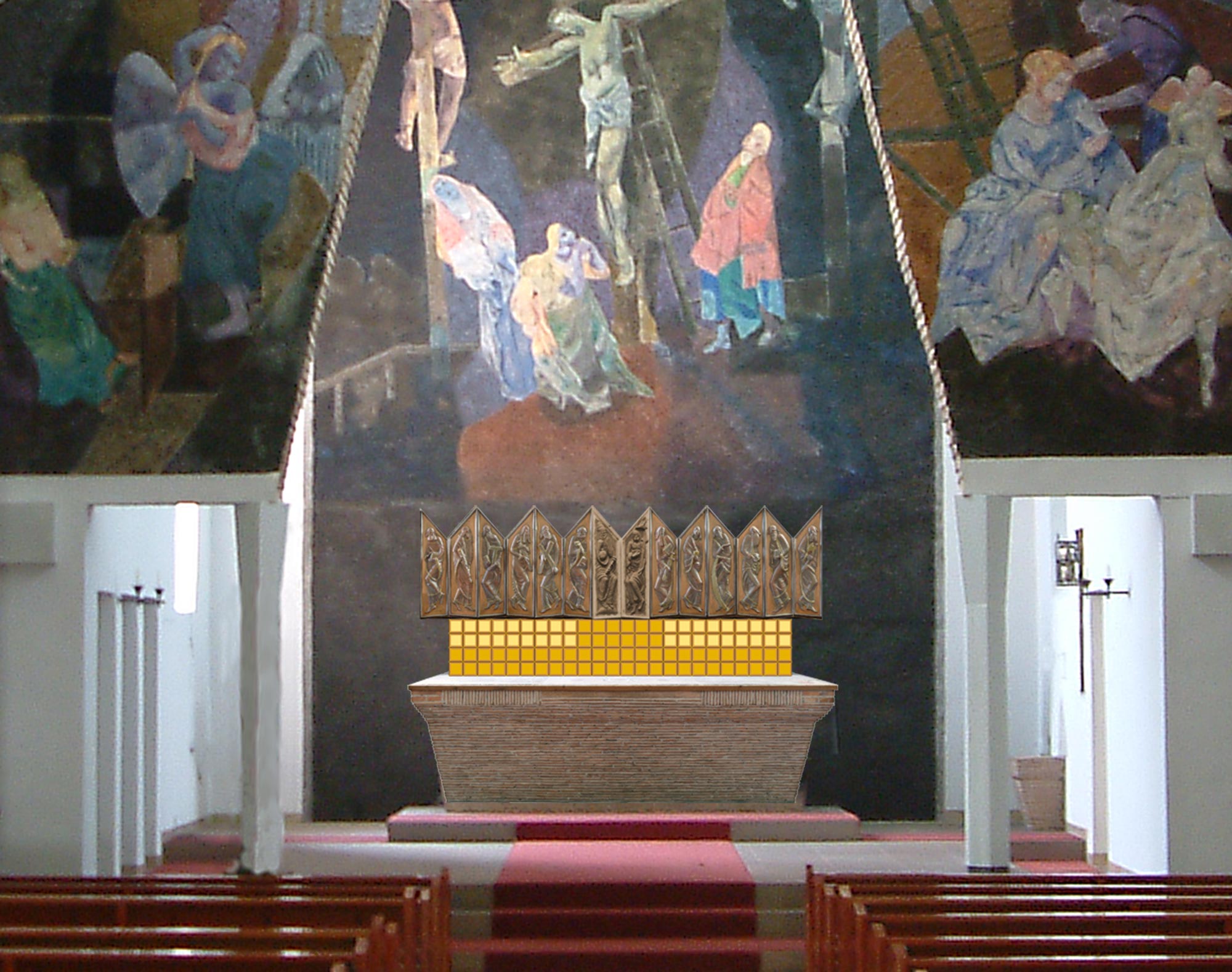 Rekonstruktion des originalen Altaraufbaus